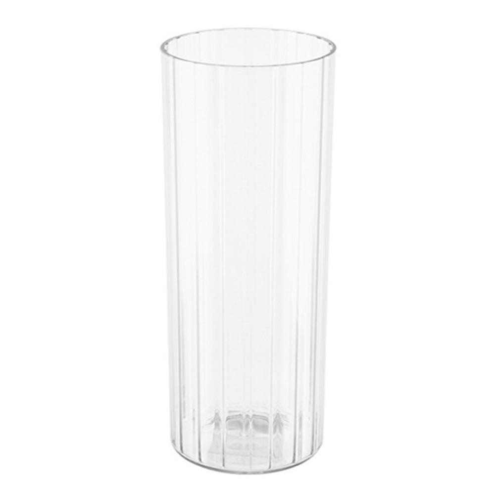 Modern Transparent Flower Vase Striped Style Decorative Bottles  Restaurant Centerpiece
