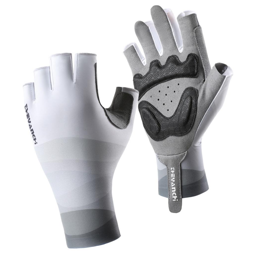 New Summer Cycling Gloves Outdoor Sports Sun Protection Non Slip Breathable Half Finger Fishing Fitness Gloves Mountain Bike