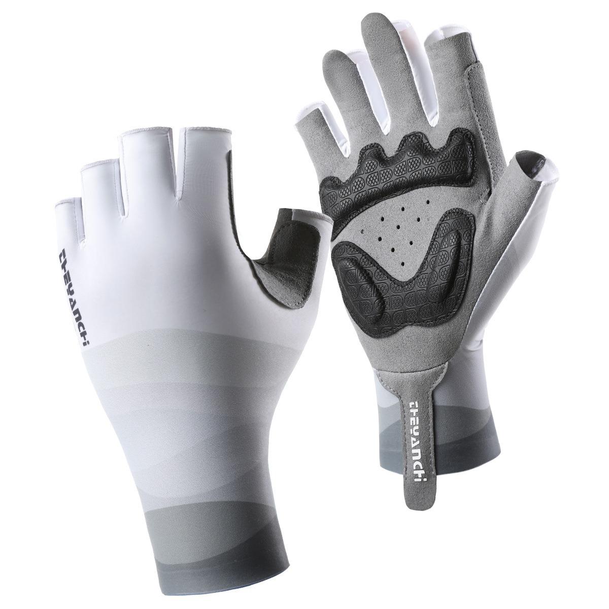 

New Summer Cycling Gloves Outdoor Sports Sun Protection Non Slip Breathable Half Finger Fishing Fitness Gloves Mountain Bike XL
