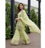 Damen Designer Faux Georgette Sharara Salwar Anzug Indisch Bollywood Partywear Salwar Kameez