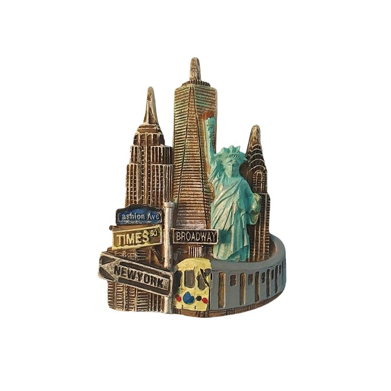 America New York Empire State Building 3D Stereoscopic Tourism Souvenirs Resin Painting Decoration Home Refrigerator Magnets