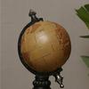 European-American Style Sphere Desk Ornament - Practical Home and Office Decoration with Clock and Globe Design for Living Room