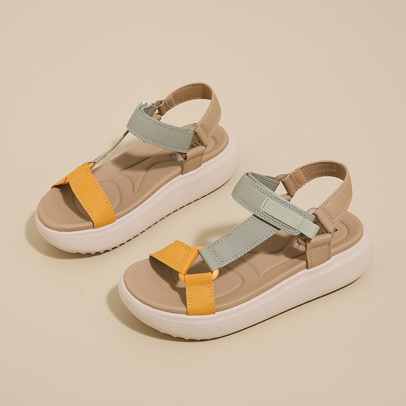 New Platform Sandals Women's 2025 Summer New Casual and Lightweight Beach Shoes Fashionable and Simple Women's Shoes