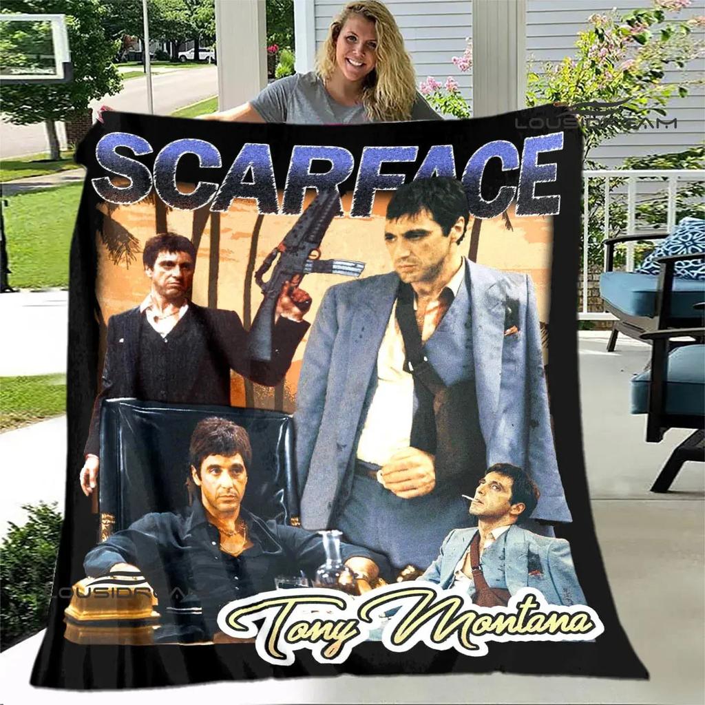 Classic movie Scarface Polyna blanket bed with a blanket to warm the beautiful blanket home travel blanket birthday gift