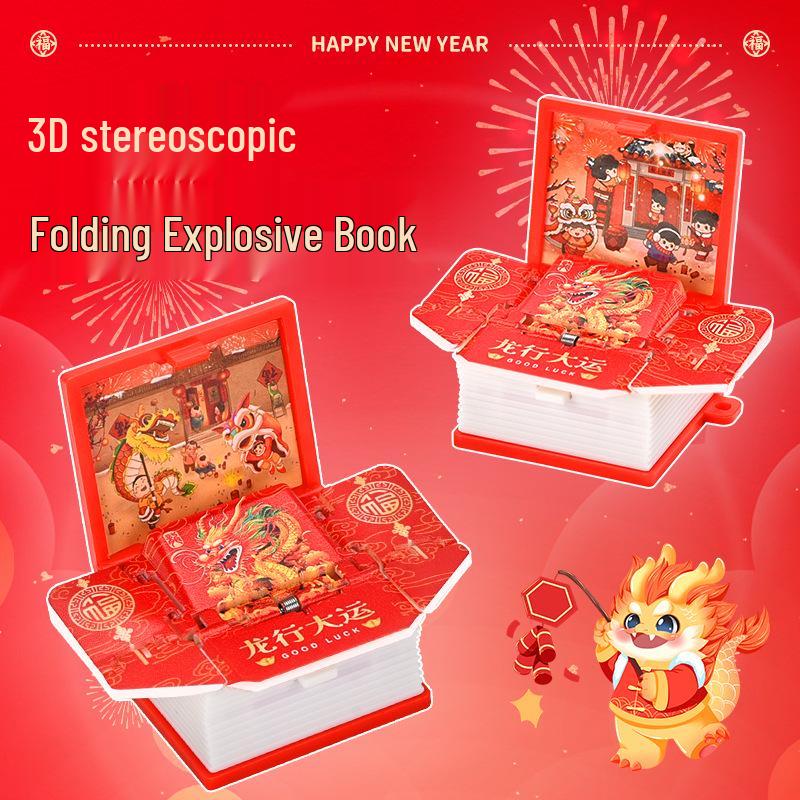 3D Dinosaur & Space Astronaut Pop-Up Keychain Book: Educational, Creative Decompression Toy