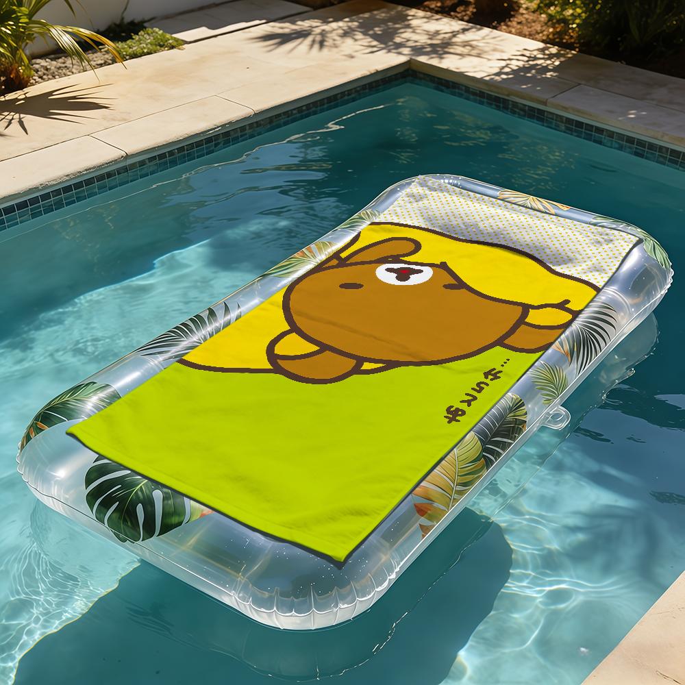cute cartoon face fun Bear R-Rilakkuma soft Dry Beach Towels Trip Towel swim Summer Holiday Vacation bathing Pool Camp Gift