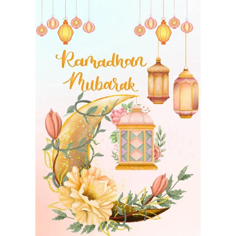 Eid Mubarak Decor Painting Wall Decoration Vanvas Poster Ramadan Print Bedroom Living Room Corridor Decoration Ramadan Gift