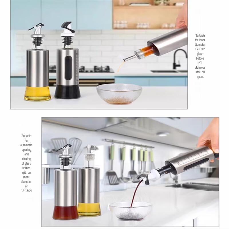 

Silver High Borosilicate Oil Bottle Spout