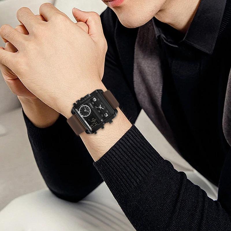 Top Brand Multifunctional Men's Watch Large Dial Men's Watch Genuine Leather Luminous Waterproof Fashion Watch