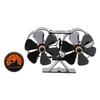 Fireplace Fan Quiet Operating 180-220CFM 1400rpm Aluminum Alloy 6 Blade Heat Powered Wood Stove Fan