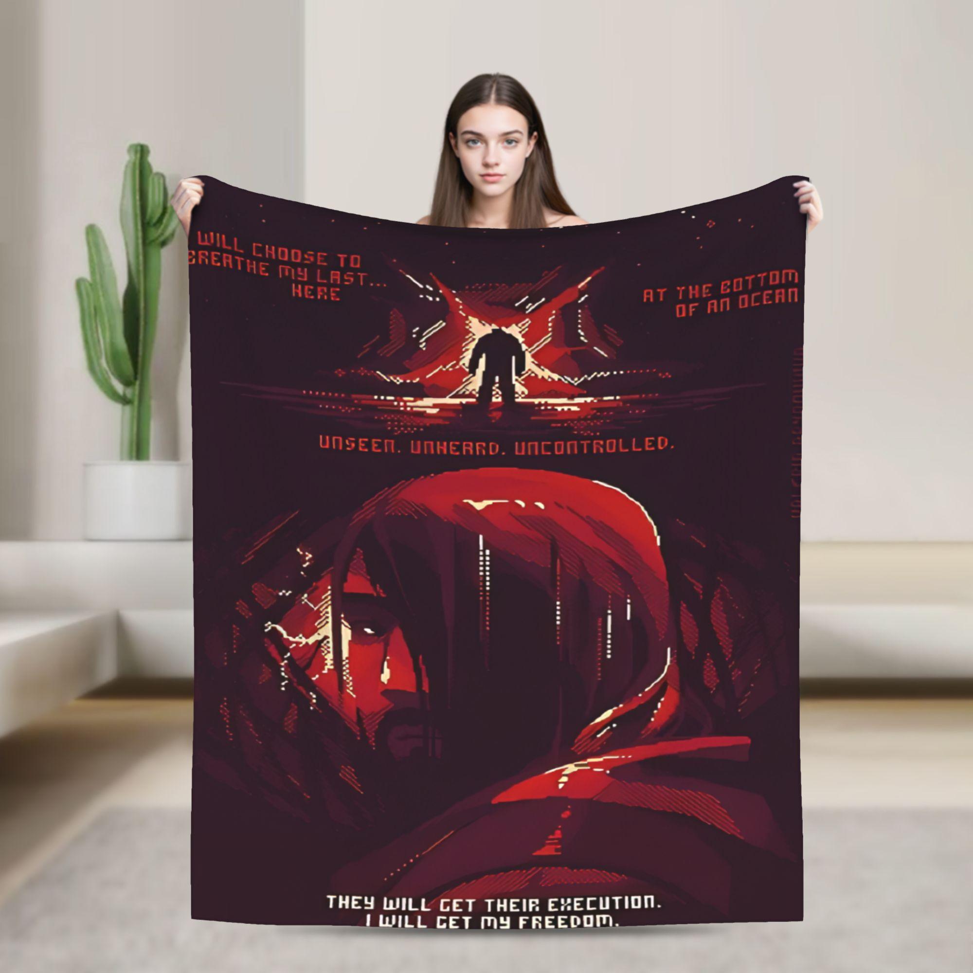 

Iron Lung Movie Cosmic Horror Blanket Wool Funny Soft Throw Blanket for Bedding Lounge Spring/Autumn 75x90cm