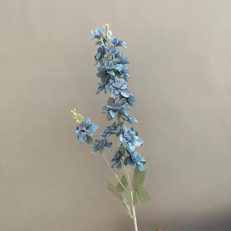 8 Stück Hohe Delphinium Kunstblumen Großhandel Weiß Rosa Seiden-Rittersporn für Vase Zuhause Hochzeit Blumendekoration