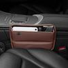Car Seat Gap Filler Universal Leather Car Seat Pocket Organizer for Coins- Cards