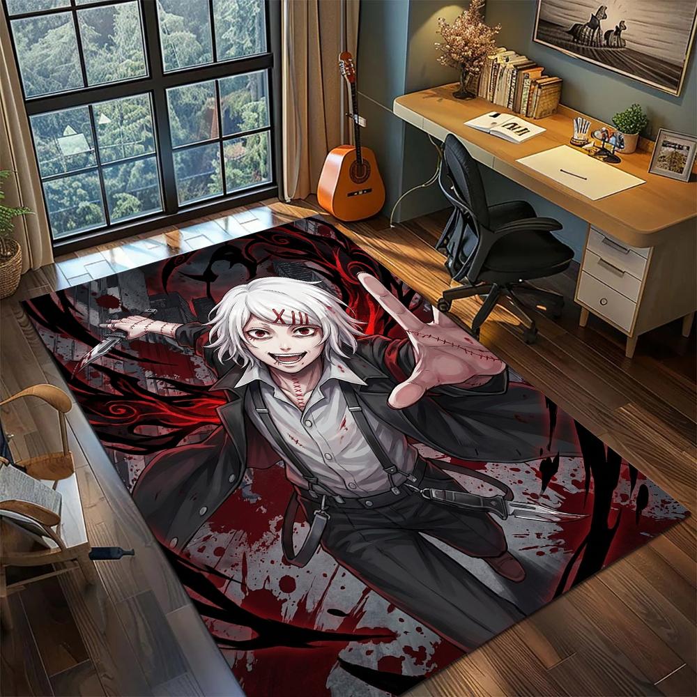 Tokyo Ghoul Printed Floor Mat Rug Carpet Large Area Rug Non Slip Washable for Gamer Room Bedroom -xia97