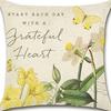Retro Plant Floral Print Linen Pillow Case Home Living Room Sofa Car Cushion Pillow