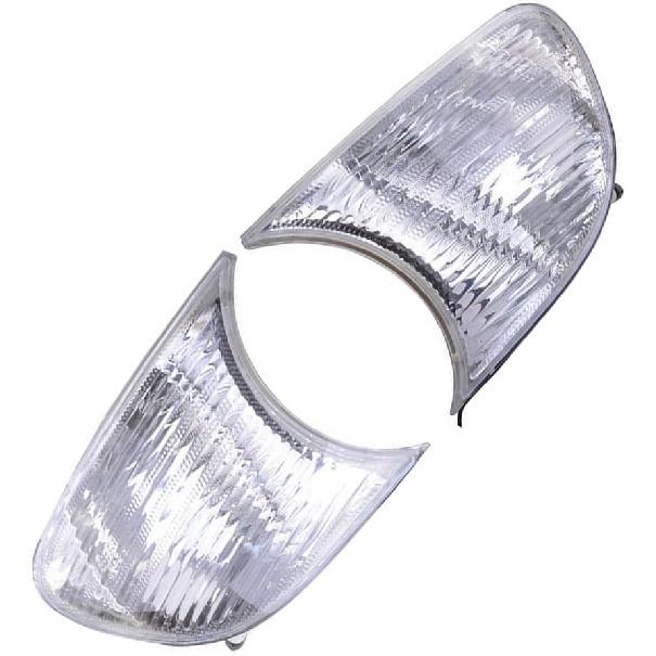 Front Corner Light Housing 63126904299 63126904300, Side Marker Light Lens Cover, 1998-2001 Compatible with BMW E46 2-Door - Clear Lens