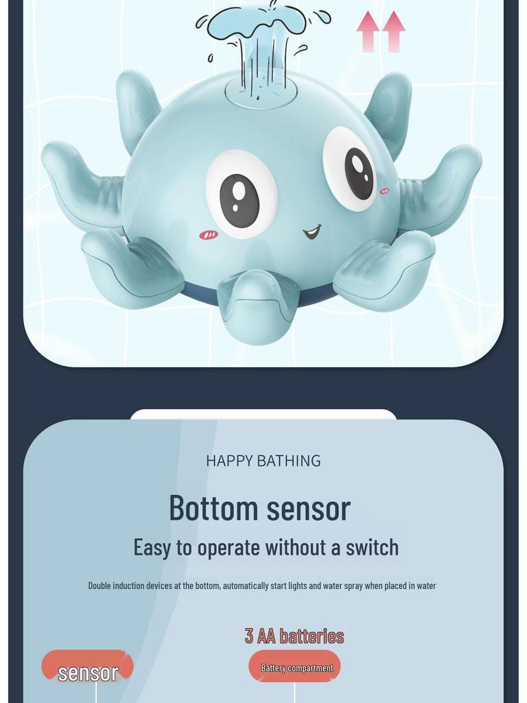 Letnia Elektryczna Ośmiorniczka do Kąpieli dla Niemowląt ze Światłami i Muzyką