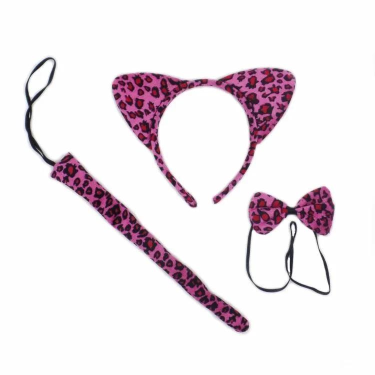Set di animali per bambini da 3 pezzi con orecchie e coda Set di fasce per accessori per costumi Costume di Natale di Halloween