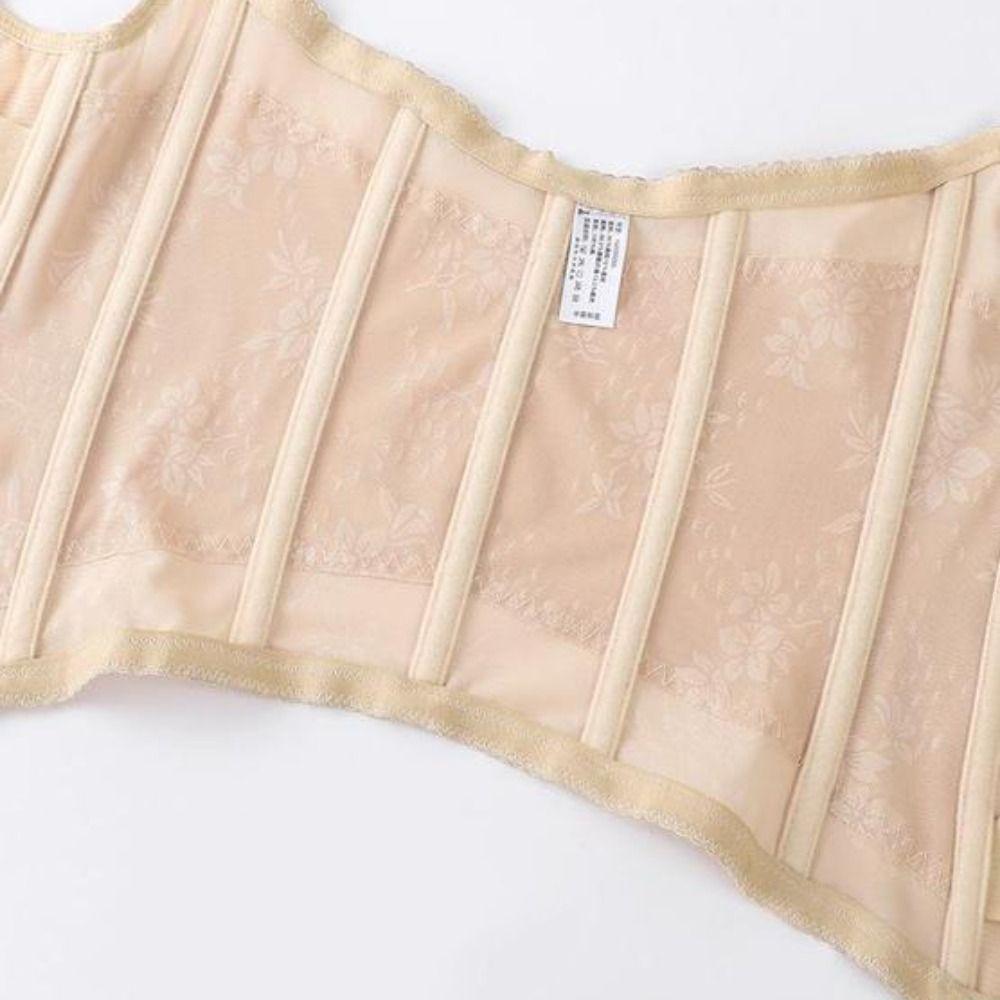 9 Steel Bones Tummy Control Shapewear Mesh Girdle Body Shaper Lace Flower Abdominal Belt  Lady