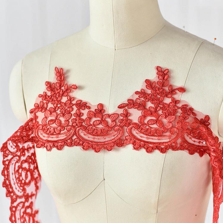 

Свадебная отделка из нежно-белого кружева, цветы для свадебного головного убора ручной работы, ширина 15,5 см