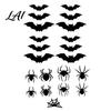 Removable Bat Window Clings Lighted 3D Bat/Spiders Wall Stickers for Halloween Decor PVC Decorative Bats Classroom Decals with LED Lights Indoor