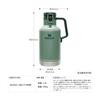 STANLEY Classic Vacuum with Ice Keeps Carbonated Drinks and Beer Ideal for Dishwasher Warranty Japanese Growler, 1.9L, Green, Container, Cold,