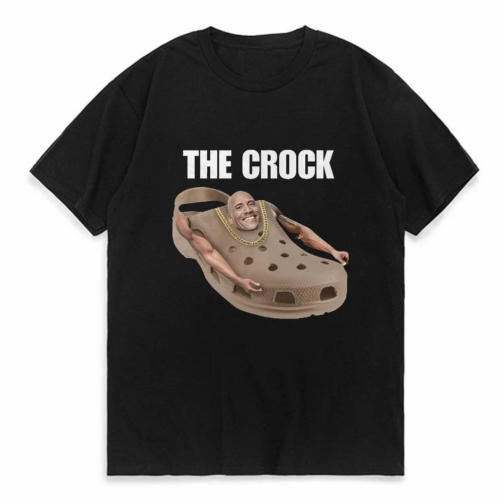 The Crock Dwayne Johnson Funny Meme T Shirt Women Joke Humor Summer Street Short Tshirt Casual Streetwear Harajuku tees 4XL
