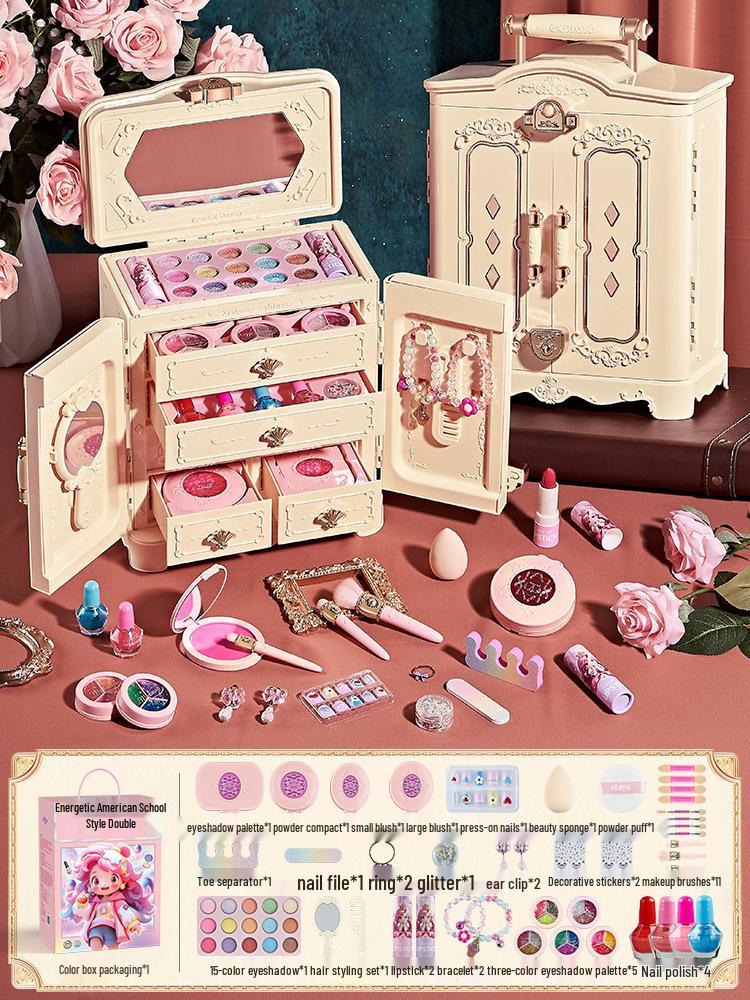 Princess Makeup Set for Kids: Girls’ Birthday Gift with Nail Polish