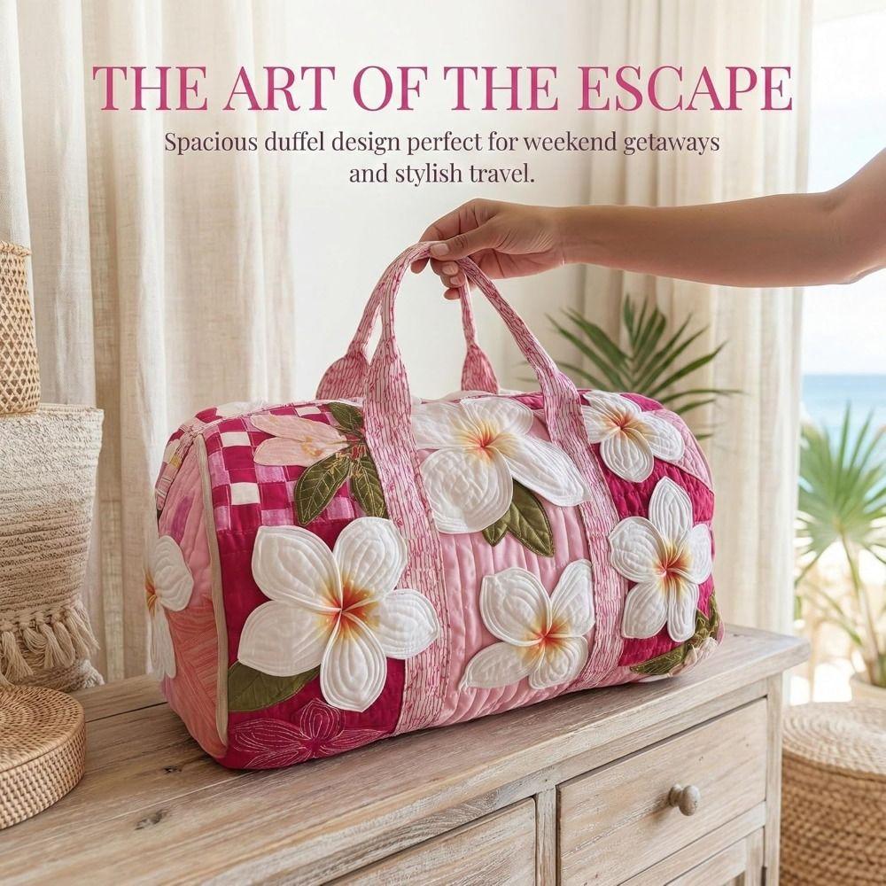 Nová Vintage Boho prošívaná taška Duffel Hippie Cesta Bavlněná prošívaná taška Duffel Květinová cestovní taška Víkendový přespání