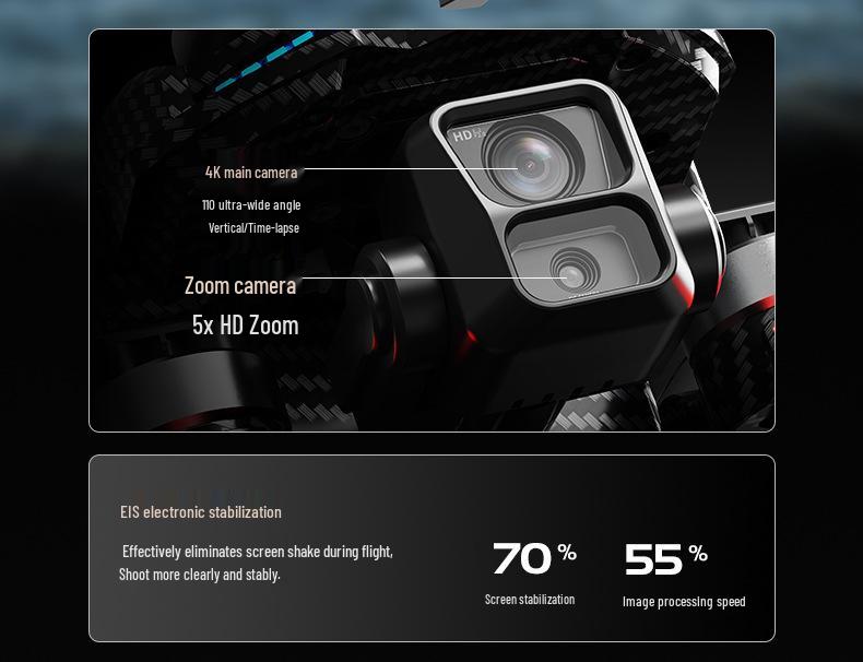 Shangheng AE60 Drone: GPS Three-Axis Gimbal, HD Digital Image Transmission, Remote Control.