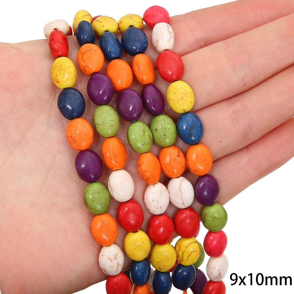 Synthetic Colour Turquoise Various Shapes of Colour Beads For Handmade Bracelet Necklace Keychain DIY Craft Jewelry Making Accessories