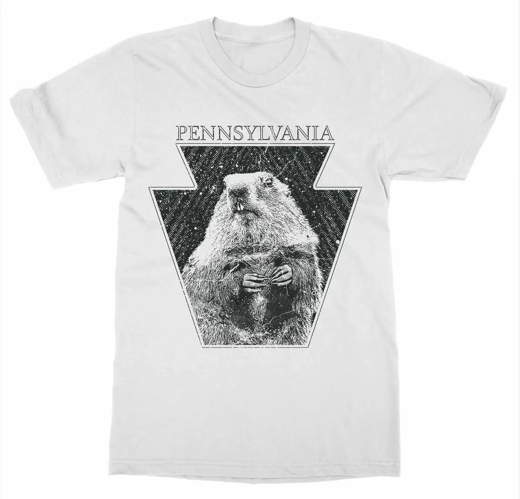 USA Patriot Winter Pennsylvania Groundhog Day TShirt 100 Cotton ONeck Summer Short Sleeve Casual Mens Tshirt Size S3XL