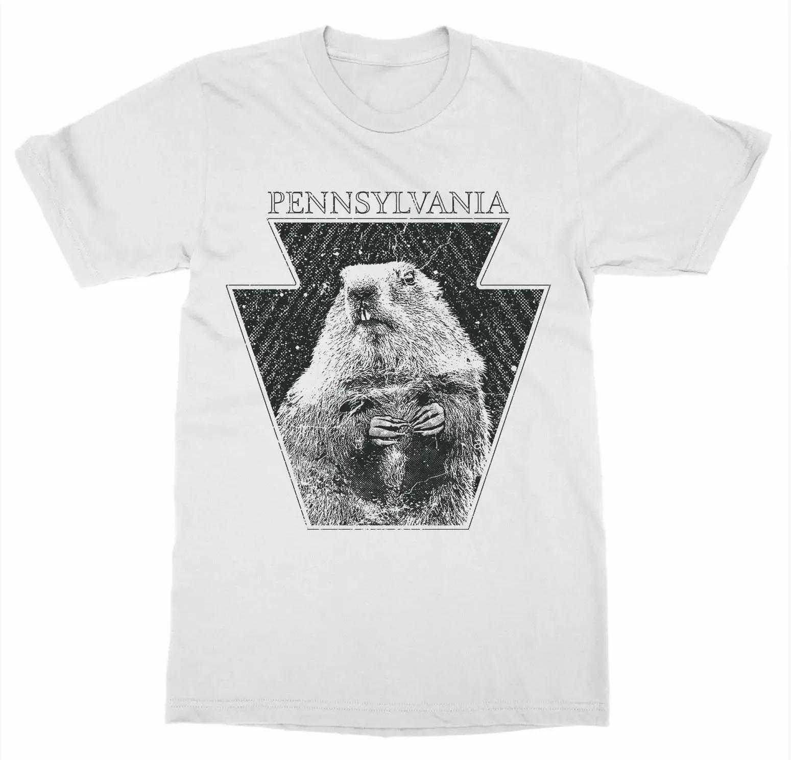 

USA Patriot Winter Pennsylvania Groundhog Day TShirt 100 Cotton ONeck Summer Short Sleeve Casual Mens Tshirt Size S3XL S