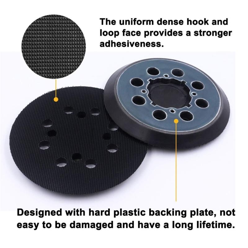 2Pieces 5Inch 8Hole Sanding Pad Car Polishing Pad for DWE6421/6421K, DCW210B Sanders Replacement Backing Plates