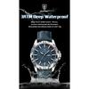 POEDAGAR Original Man Wristwatch Top Luxury Waterproof Luminous Date Week Watch for Men Quartz Sport Leather Watches Reloj