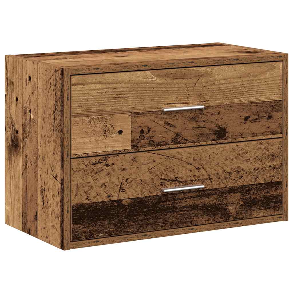 Vidaxl Szafka Z 2 Szufladami, Stare Drewno, 60X31X40 Cm