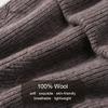 Jxwatcher Merino Wool Skull Luxury Wool Knitted Beanie Winter Bennie Caps Women Soft 100% Pure Wool Beanie Hats with Custom logo