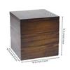 Wood Bento Dark Brown Box Square Japanese Style Compartment Food Container for Sushi