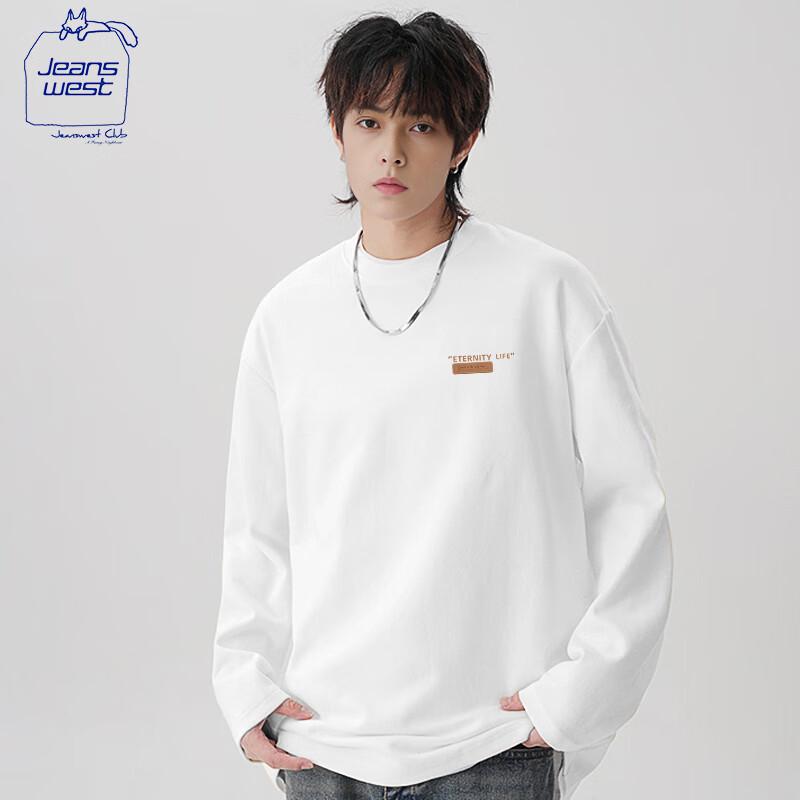 JEANSWEST CLUB Men s Long-Sleeve Cotton T-Shirt L