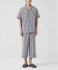 [JAJU] Men's Cotton Seersucker 3/4 Length Pajama Set - Light Grey [Shipped from Korea] 100% Authentic