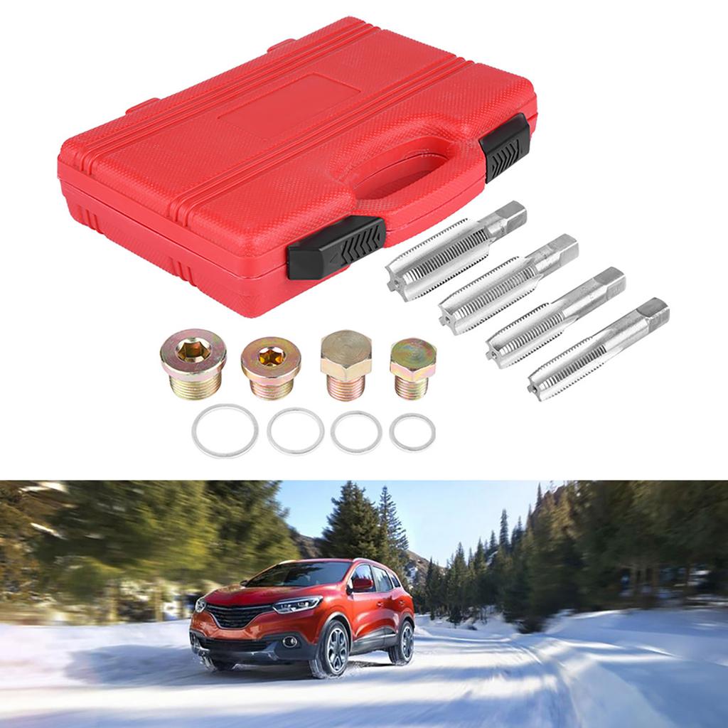 64Pcs Oil Pan Thread Repair Kit Sump Gearbox Drain Plug Tool Set M13 M15 M17 M20