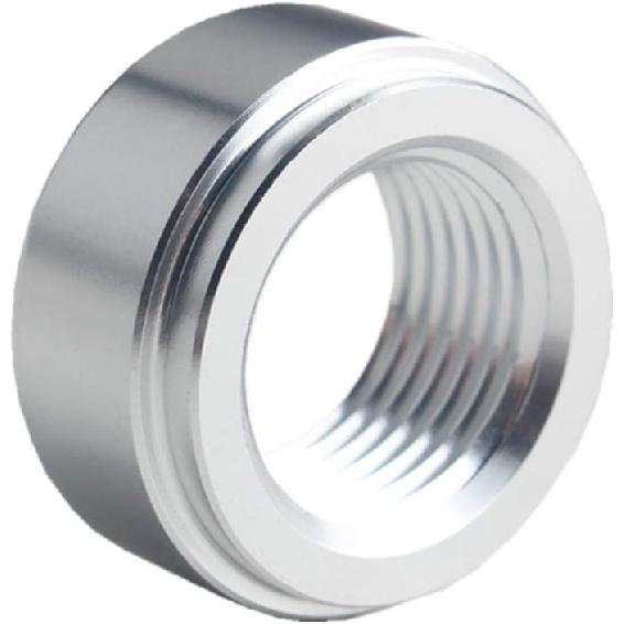 DEWHEL Pair 3/8" NPT Pipe Thread Aluminum Weld On Fitting Bung (Silver)