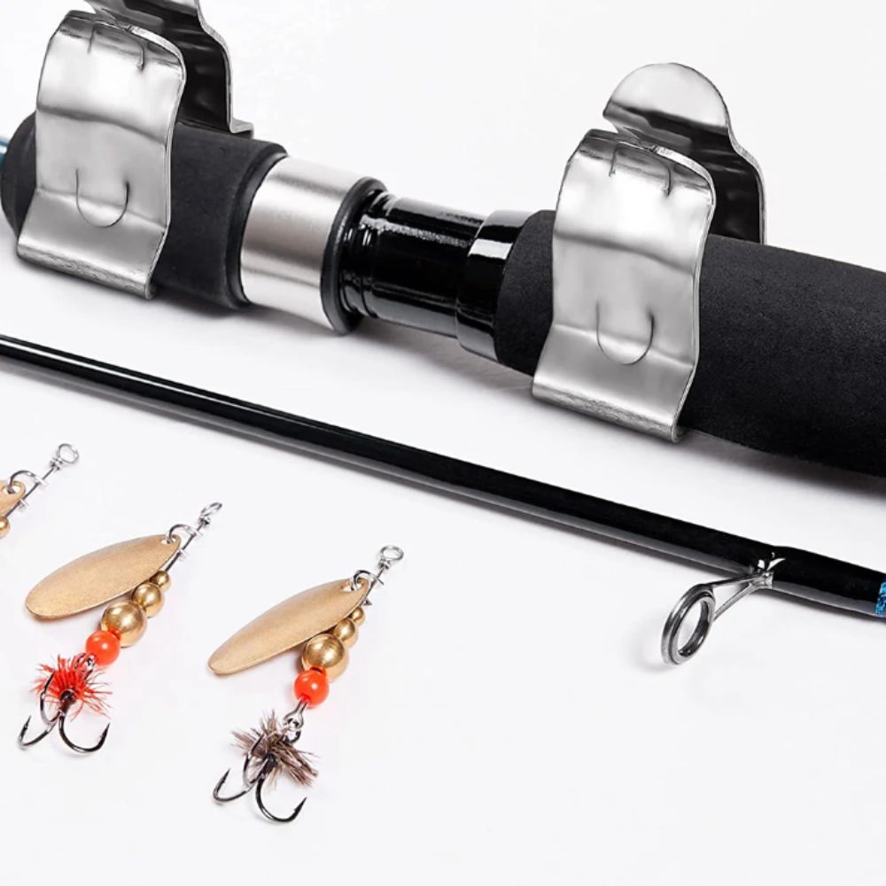 Stainless Steel Boat Hook Holder Durable Spring Clamp Holder Clip Boat Oar Holder Camper