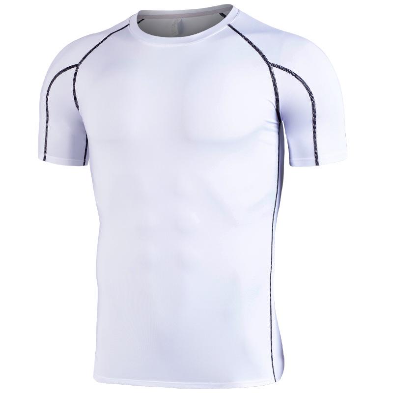 

Оформление: Мужская компрессионная футболка с коротким рукавом для летних видов спорта – бега, баскетбола, занятий в зале 2XL