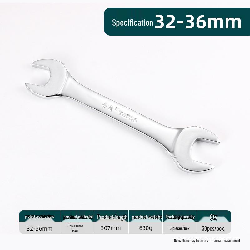 Ruwei Tools Double-Ended Mirror Finish Open-End Wrench, 8-10mm, Multi-Size