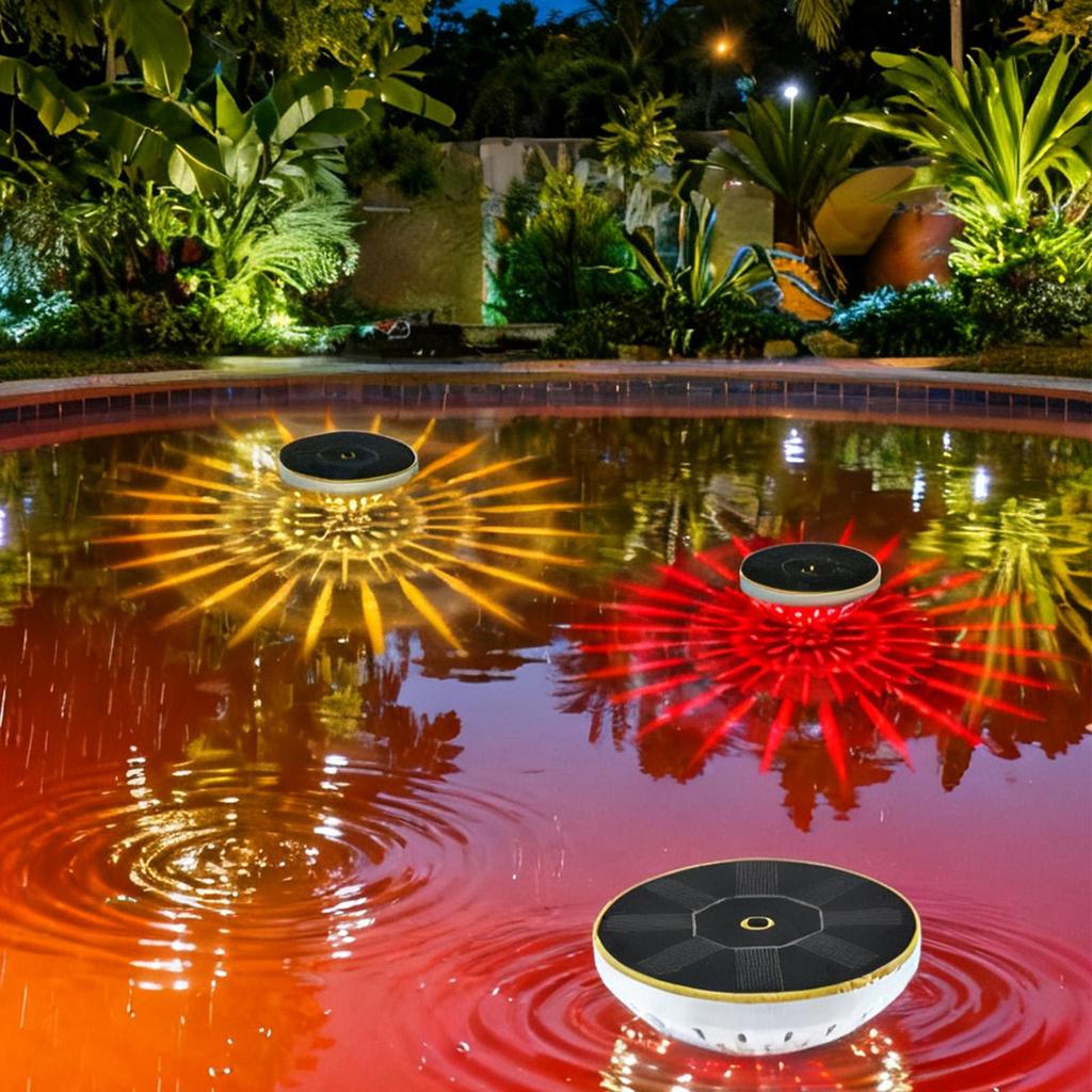 Solar Floating Pool Lights Color Changing LED Floating Pool Lights Solar Powered Pond Lamp for Outdoor Party Pond Beach Backyard