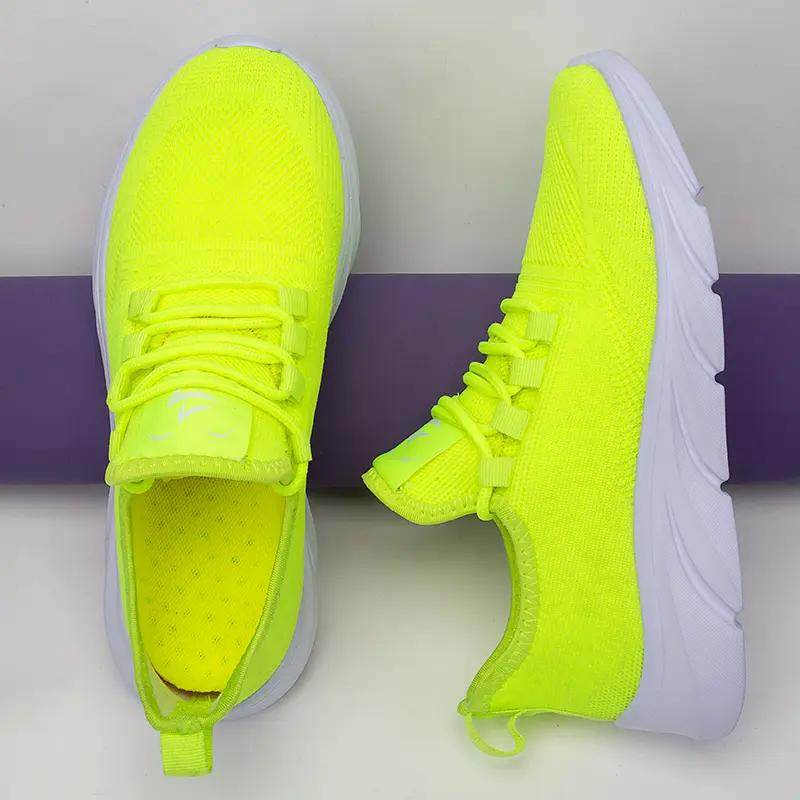 Fashion Breathable Mesh Men Sport Running Shoes Ultralight Soft Thick Sole Women Sneakers Walking Jogging Socks Footwear Tenis Masculino