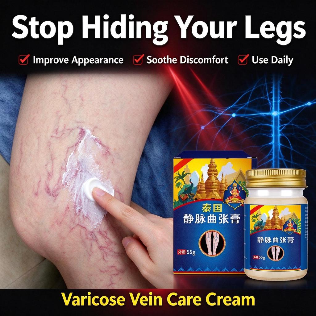 Varicose Vein Cream for Leg Swelling & Circulation, 55g