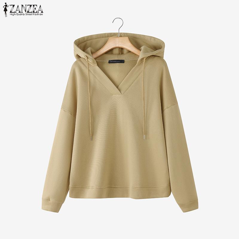 ZANZEA Women Autumn Casual Long Sleeve Pullover Hoodies Sweatshirt