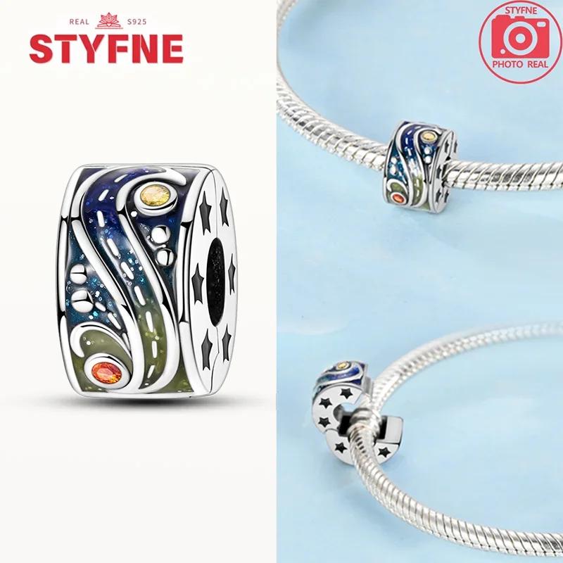 Real Coppercharms Secret Sky Star Charm Heart Beads Fit Original Bracelet For Women High Quality Fine Jewelry Making Gifts